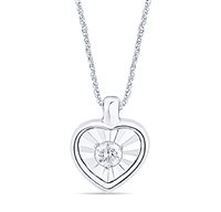 Collana Gazzola Gioielli Donna PrimoAmore cuore 50/50 in Oro bianco Diamante 0.007 Ct PEOX5809-NG - PEOX2201-NG
